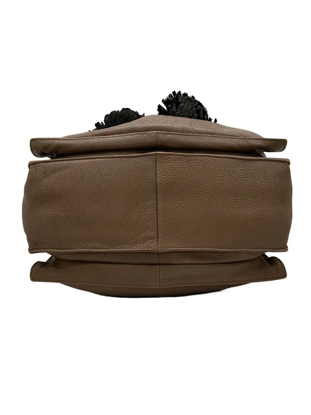 Loewe Shoulder Bag Flamenco Dark Brown Leather